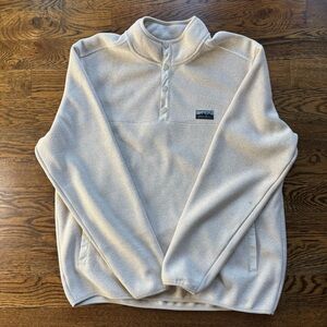 Eddie Bauer Men's Zip Up Sweater - Cream